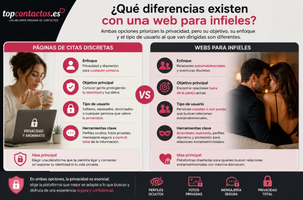 Qué diferencias existen con una web para infieles