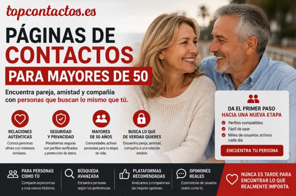páginas de contactos para mayores de 50