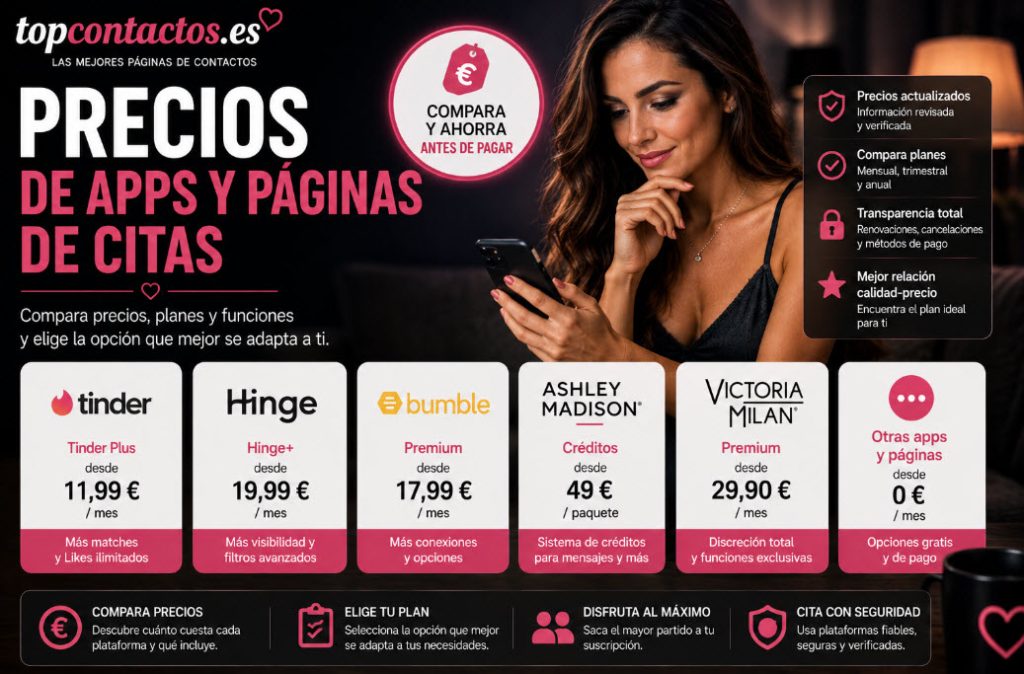precios de apps y paginas de citas